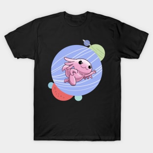 Pastel Goth Axolotl Astronaut Kawaii T-Shirt